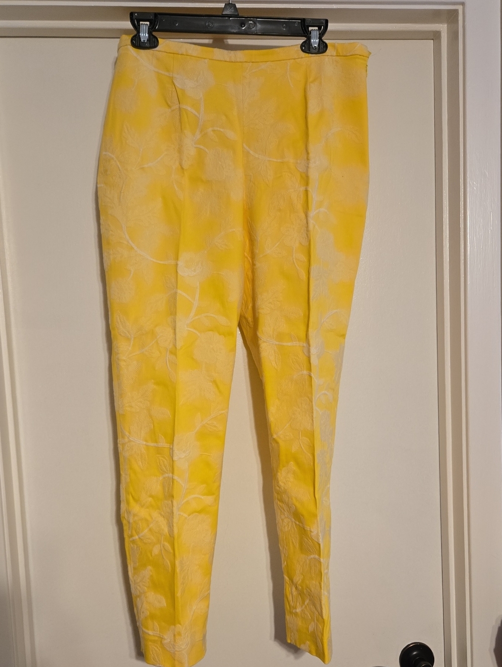 Brooks Brothers Yellow Floral-Print Women's Pants